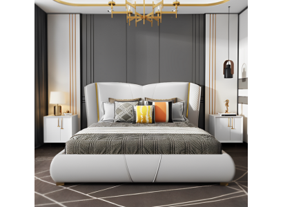 Bett Polster Design Luksus Kaksoishotellivuode Nukkumahuone Puuhuonekalut